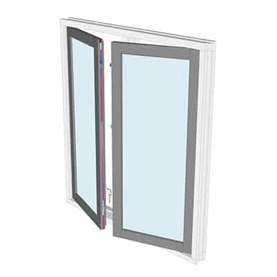 Dubbel draairamen samenstellen