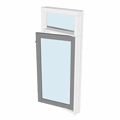 Draairaam met bovenlicht