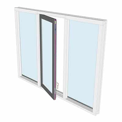 Draairaam met 2 zijlichten