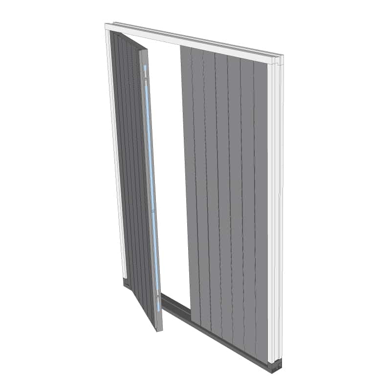 Garagedeur met groeven