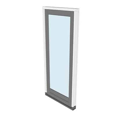 Vaste deur met buitensponning