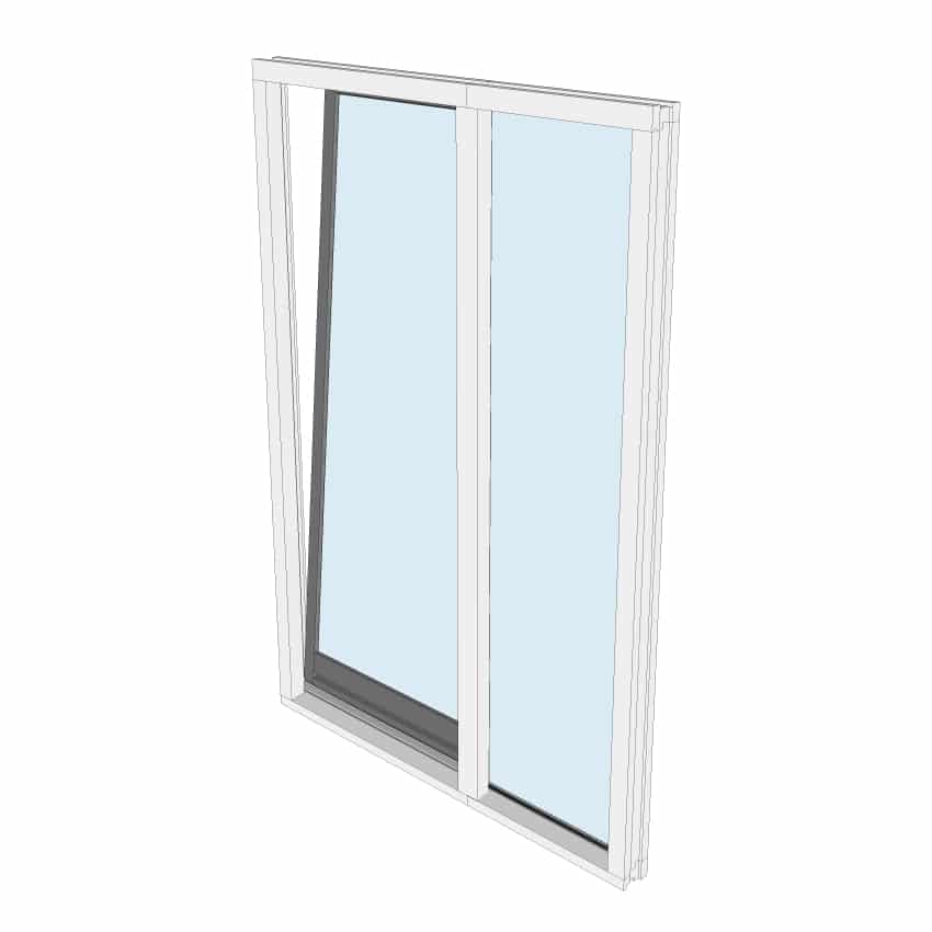 Draaikiepdeur met zijlicht rechts