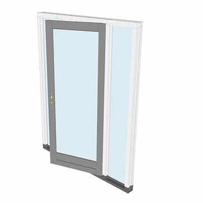 Tuindeur met 2 zijlichten