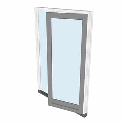 Tuindeur met zijlicht links