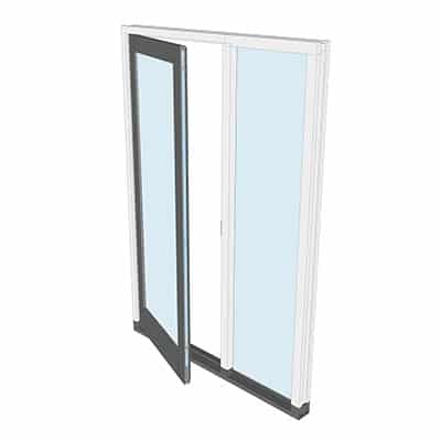 Tuindeur met zijlicht rechts