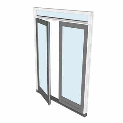 Naar buiten draaiende tuindeuren met bovenlicht