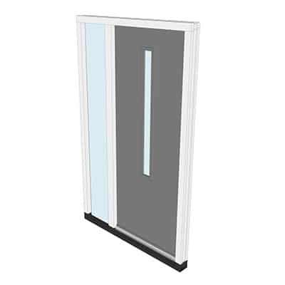 Voordeur met zijlicht links